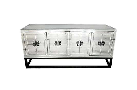 Athens Mirrored Buffet Table - Black