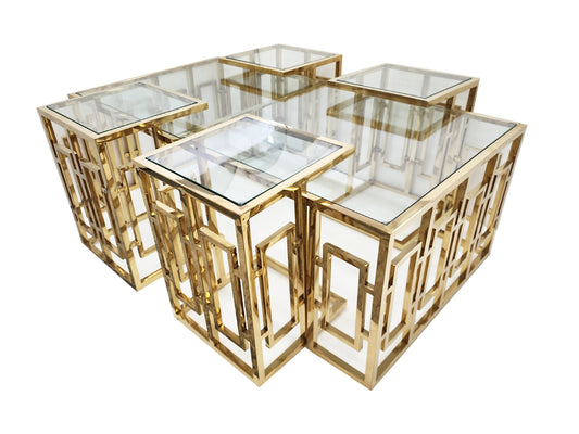 Pinnacle Set of 5 Coffee Table and Side Tables - 2 Colours Available