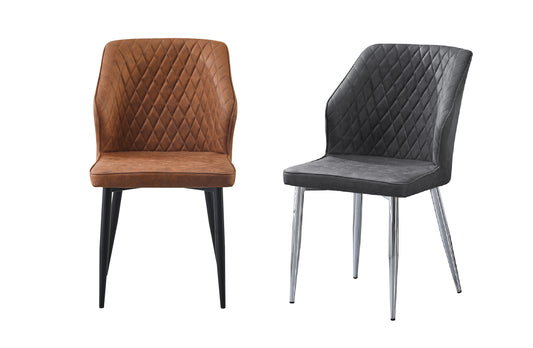 Cross Pattern Dining Chair - 2 colours available