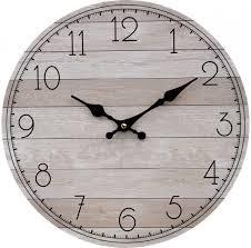 Nat/White Wall Clock - Elegant Collections 