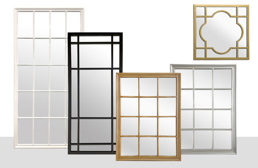 Hampton's Window Style Mirrors Range - 4 Sizes Available