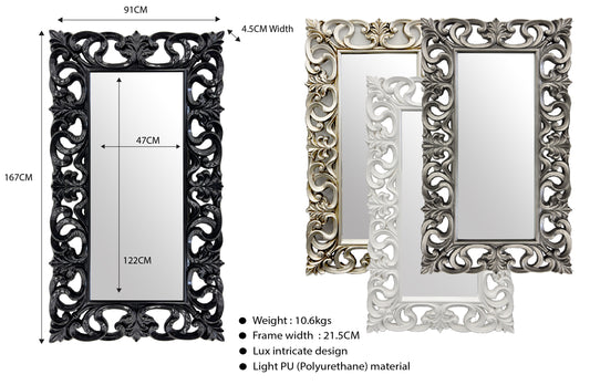 Boroque Mirrors - LUX 91cm x 167cm