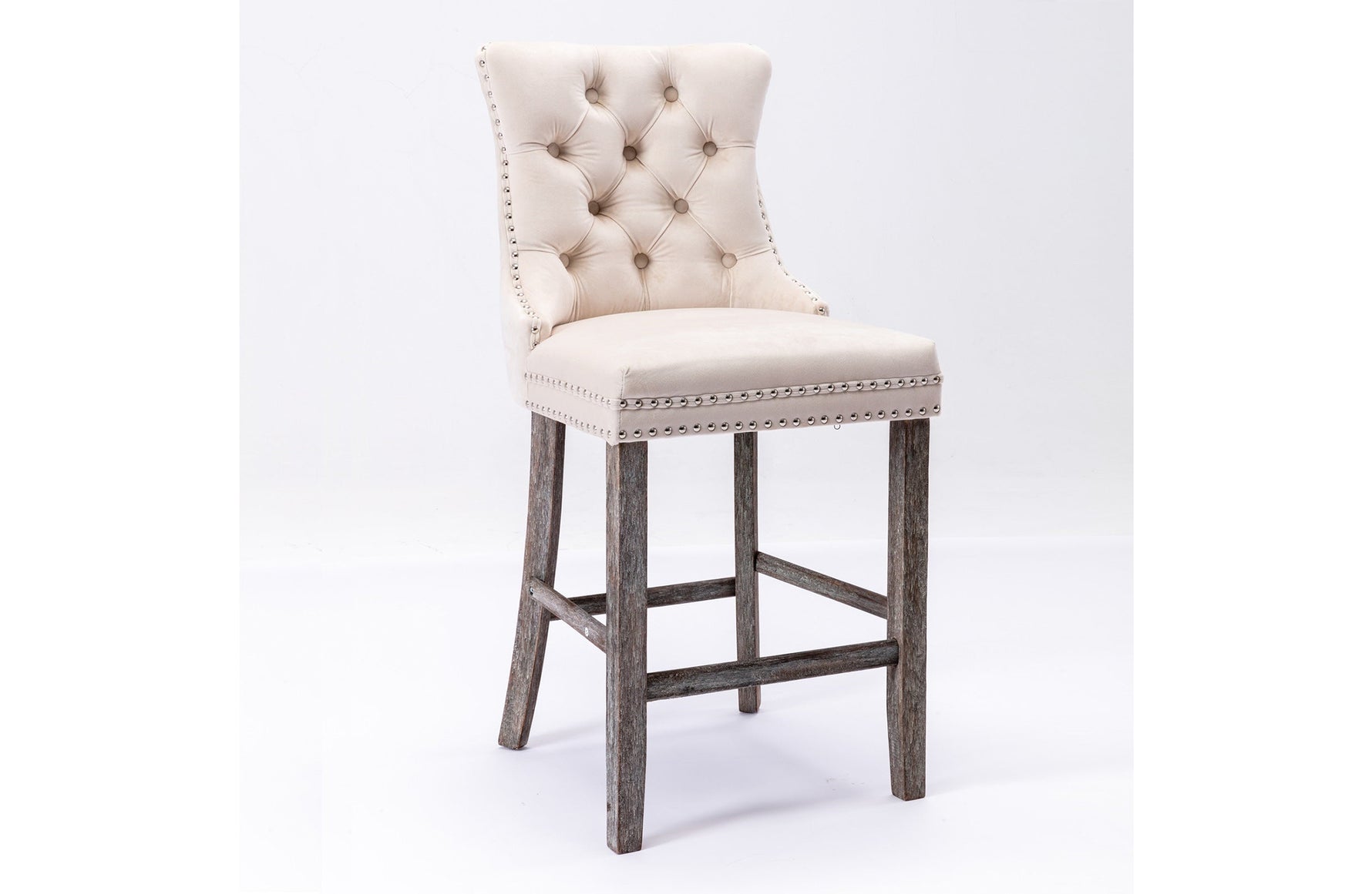 Set of 2 French Provincial Bar Stools with Footrest 3 Colours Avai Elegant Collections