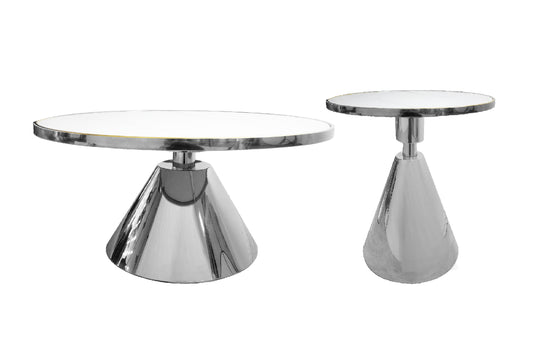 Glam Designer Marble Coffee Table and Side Table Collection - 3 Colours Available