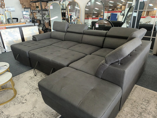 Plush Sleeper Modular Chaise Lounge - 2 Colors Available