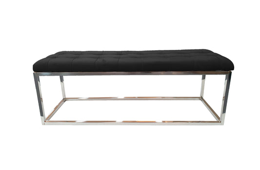 Holly Ottoman Silver Frame - 6 Colours Available