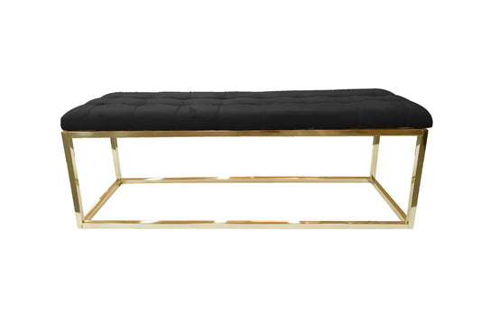 Holly Ottoman Gold Frame - 6 Colours Available
