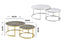 Layla Nesting Coffee Table Set - Silver / Gold Frame - 2 Sizes Available