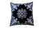 Luxurious black velvet cushion with intricate white damask design, adding style and modern charm.