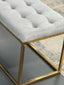 Holly Ottoman - Gold Frame - Elegant Collections 