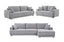 Nora Sofa Bed & Chaise Lounge Set - 2 Colors Available