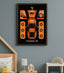 Porsche-Inspired Orange Brick-Built Wall Art – Racing Car Model In Frame