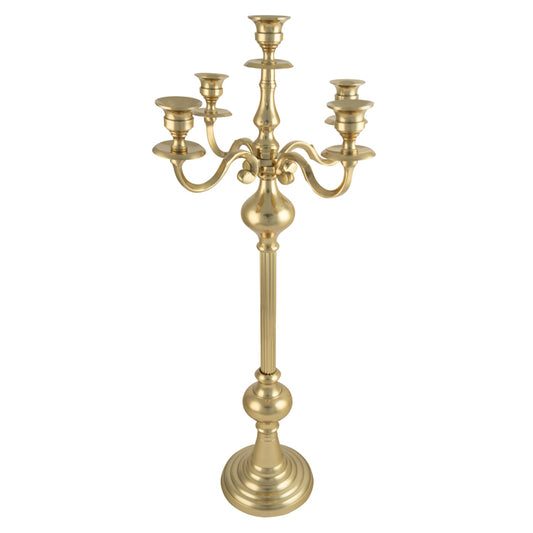 Metal Tall Candelabra Decor - 2 Colours Available