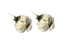 Set of two white artificial peony bunches, each with five elegant, lifelike flowers.