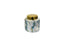 Small blue marble ceramic canister with gold veining and glossy gold lid, 20cm height.