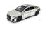 Silver Audi RS7 Sportsback diecast model with opening doors, suspension, and realistic sporty exterior styling.