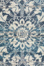 Detailed view of Babylon Blue Rug central floral medallion