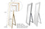 Beaded freestanding mirror with support stand available in gold, silver and black frame options.
