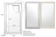 Beaded rectangular mirror extra large size with black, gold and silver frame options, product dimensions.
