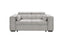 Beige 2-seater fabric sofa with plush cushions, wide armrests, and adjustable headrests perfect for compact modern living spaces.