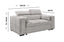 Beige Belair 2-seater sofa with headrests – 182cm width, stylish comfort for smaller spaces