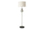 beth floor lamp chrome base with white fabric shade modern standing lamp