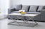 Beverly coffee table in silver polished frame with elegant white marble sintered stone top.
