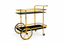 Glass Bar Cart Trolley With Cart Wheels - 3 Colours Available