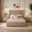 Elwood Velvet Bed with Storage Drawers - Champagne