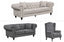 Chesterfield Tufted Lounge Suite – Beige & Charcoal