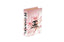Medium decorative faux book box in white and pink floral design with hidden storage.