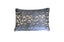 Blue cushion 40x60 cm with woven jacquard pattern and plush texture