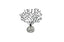 Large Black Crystal Tree Table Décor with clear glass base and intricate black branch design, symbolizing elegance and growth