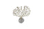 Large Gold Crystal Tree Table Décor with decorative golden branches on a crystal-clear base, adding a refined touch to any room