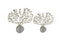 Set of two Gold Crystal Tree Table Décor pieces featuring intricate golden branches with clear glass bases, perfect for elegant tabletop styling