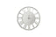 Decorative silver mirrored Roman numeral wall clock, elegant round design with timeless charm.