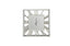 Decorative Silver Mirrored Square Clock - 60cm