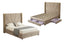 Elwood Velvet Bed with Storage Drawers - Champagne