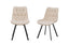 Beige quilted vegan leather dining chair offering soft neutral tone and elegant modern seating
