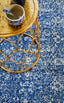 Close-up texture view of Evoke 252 Navy Rug in navy and off-white tones