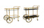Glass Bar Cart Trolley With Cart Wheels - 3 Colours Available