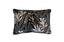 Black and brown cushion 40x60 cm with textured tropical leaf design