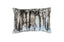 grey cushion 40x60 cm with woven jacquard pattern and soft velvet reverse