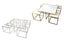Jamie Square Set of 5 Piece Coffee Table and Side Tables