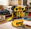 Toy workbench with tools in a child's bedroom