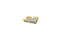 Small gold rectangle Lucy tray with intricate edges and mirrored base – perfect for candles or jewelry.