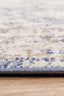 Side edge view of Mayfair Hugo Ocean Rug showing soft pile