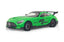 Side view of green Mercedes AMG GTR diecast with racing decals.