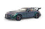 Purple Mercedes AMG GTR diecast car with metallic finish and rear wing.