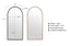 Medium size metal arch mirrors 170cm x 80cm with black and gold slim frames